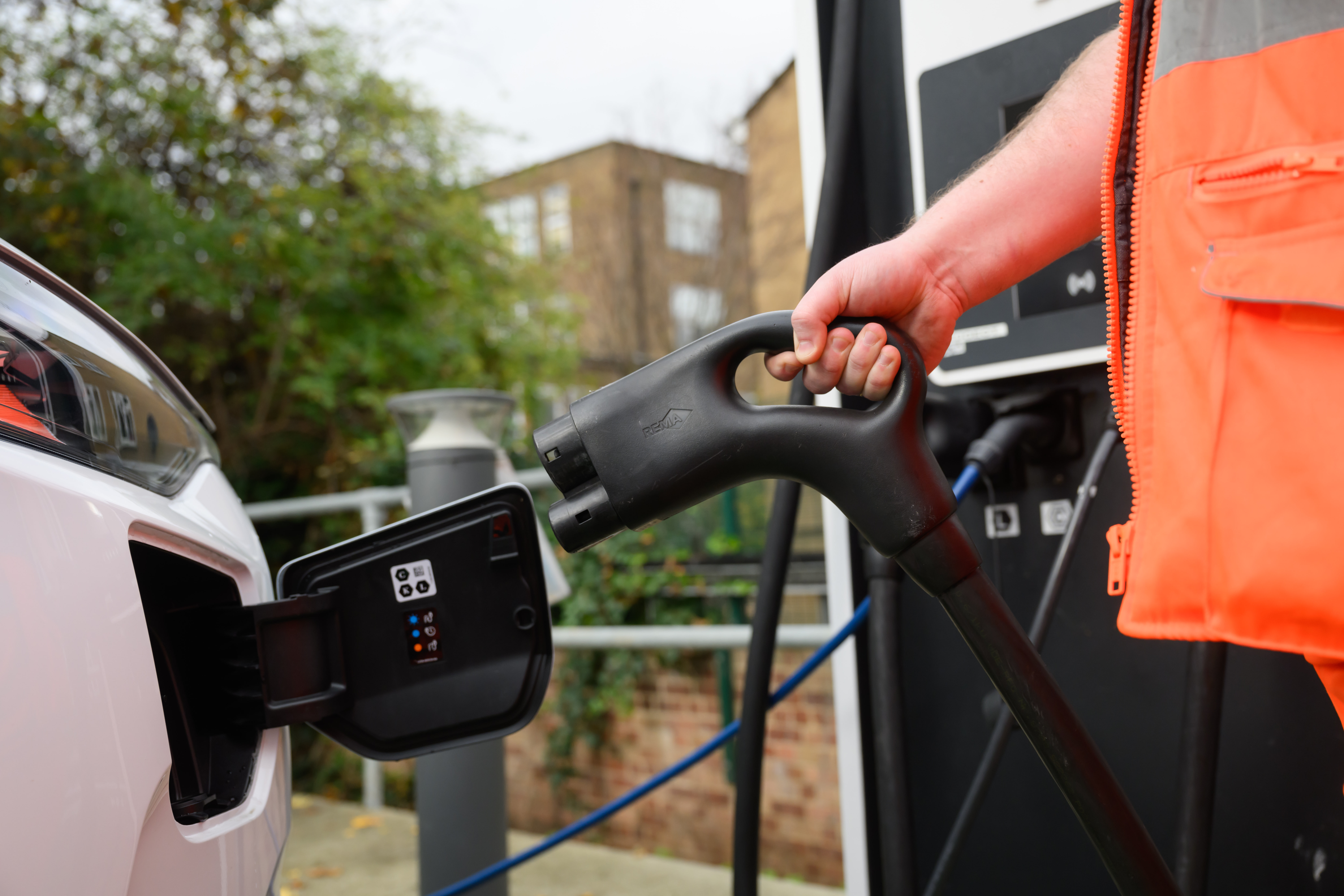 Time to charge ready for a day of work on the DLR
