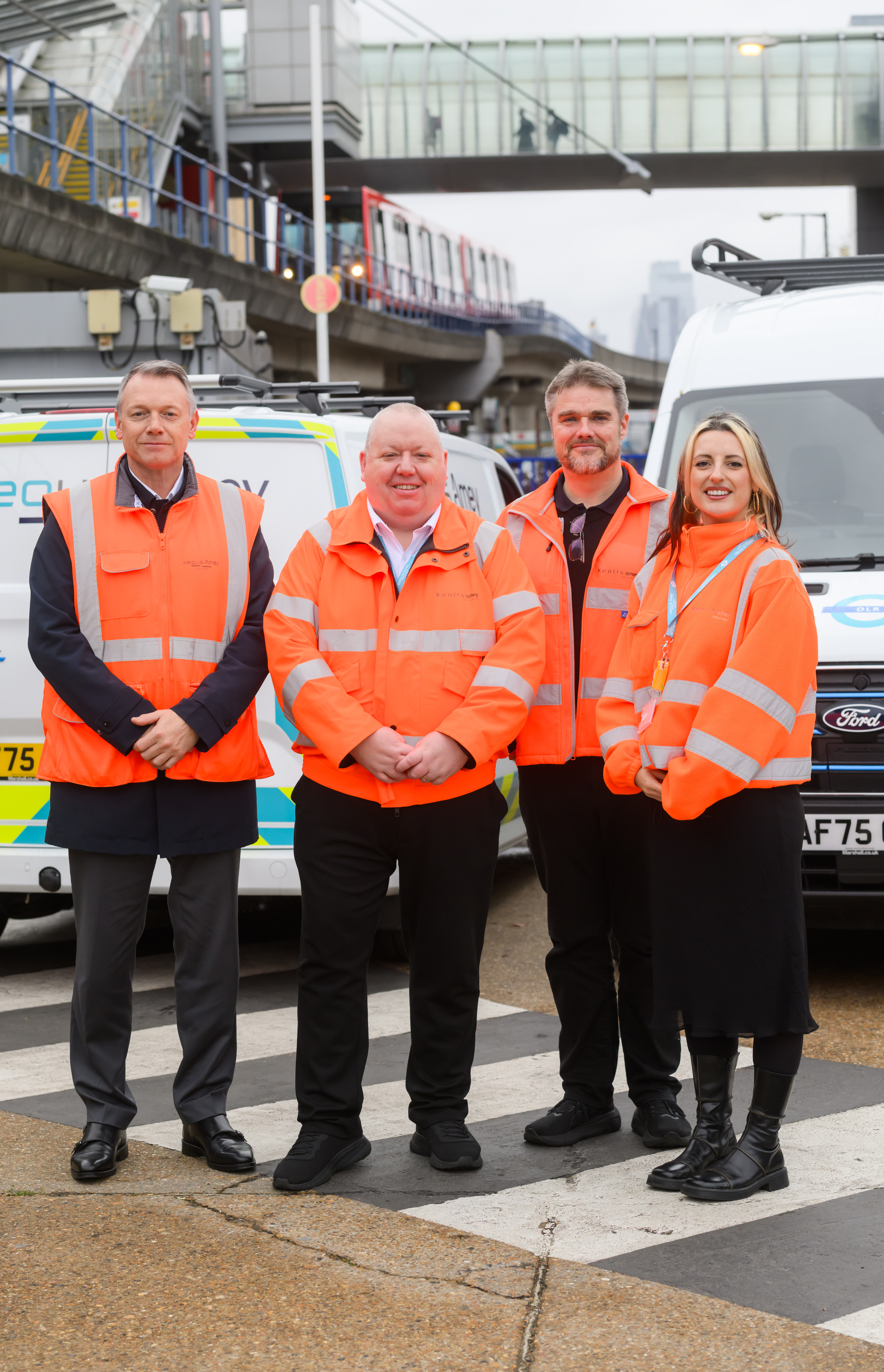 Some of the team behind electrifying the KeolisAmey fleet