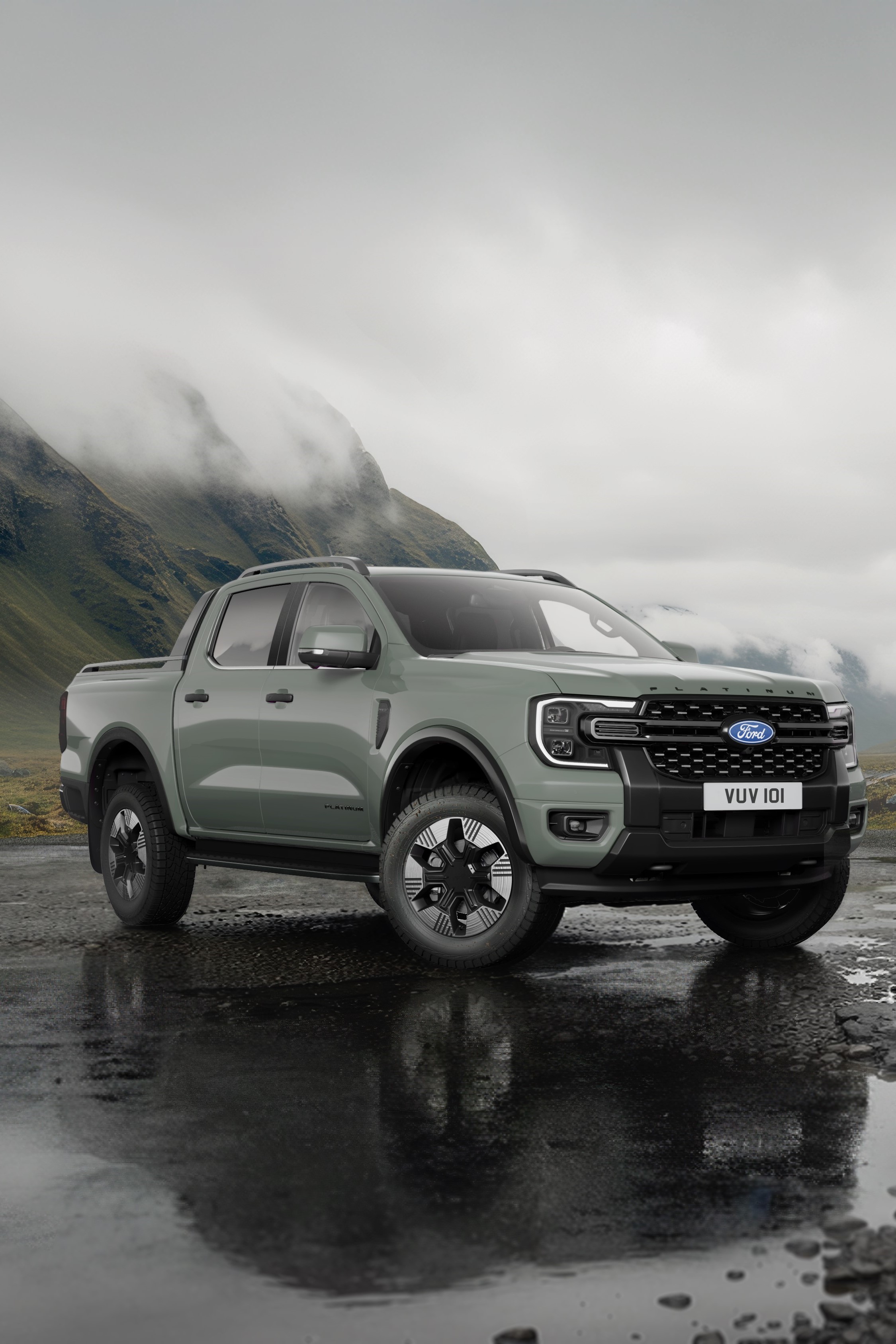 2026 Ford Ranger Platinum PHEV - Licencing: License valid for earned editorial, press releases, press kits. All non-broadcast digital and online media plus retail and POS. All print media. Region: Global. Licence period: In perpetuity. This content is solely for editorial use and for providing individual users with information. Any storage in databases, or any distribution to third parties within the scope of commercial use, or for commercial use is permitted with written consent from Ford in Europe GmbH only.