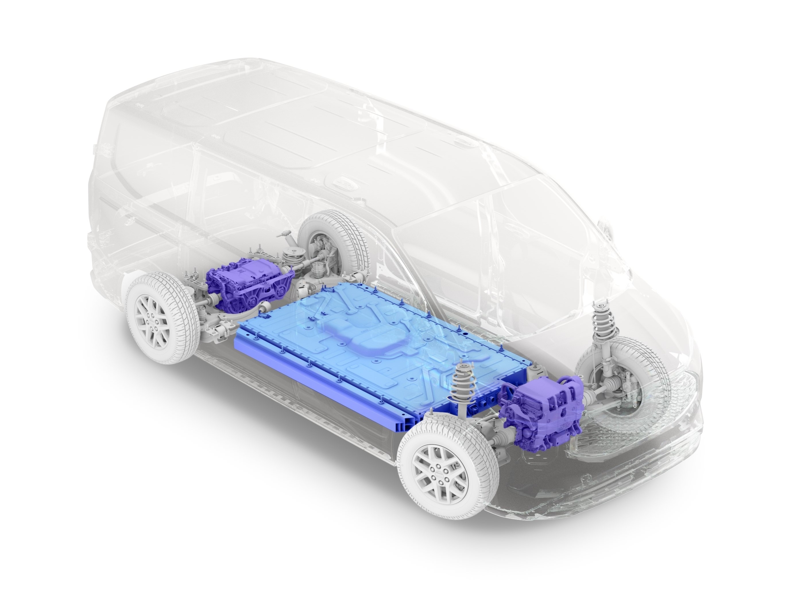 From early 2026, a AWD system for the electric E-Transit Custom will bring another level of capability. License valid for earned editorial, press releases, press kits. All non-broadcast digital and online media Region: Global. This content is solely for editorial use and for providing individual users with information. Any storage in databases, or any distribution to third parties within the scope of commercial use, or for commercial use is permitted with written consent from Ford in Europe GmbH only.