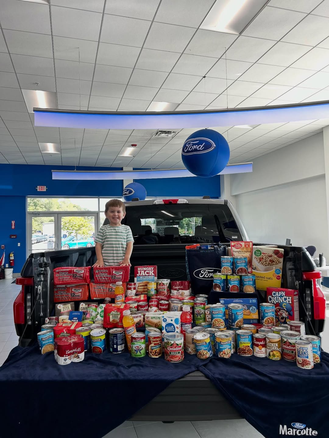 In what became the World's Largest Auto Dealer Food Drive, part of the global launch of the Ford Building Together initiative, Ford dealerships collected over 2 million pounds of food, providing vital support to food banks and pantries worldwide.