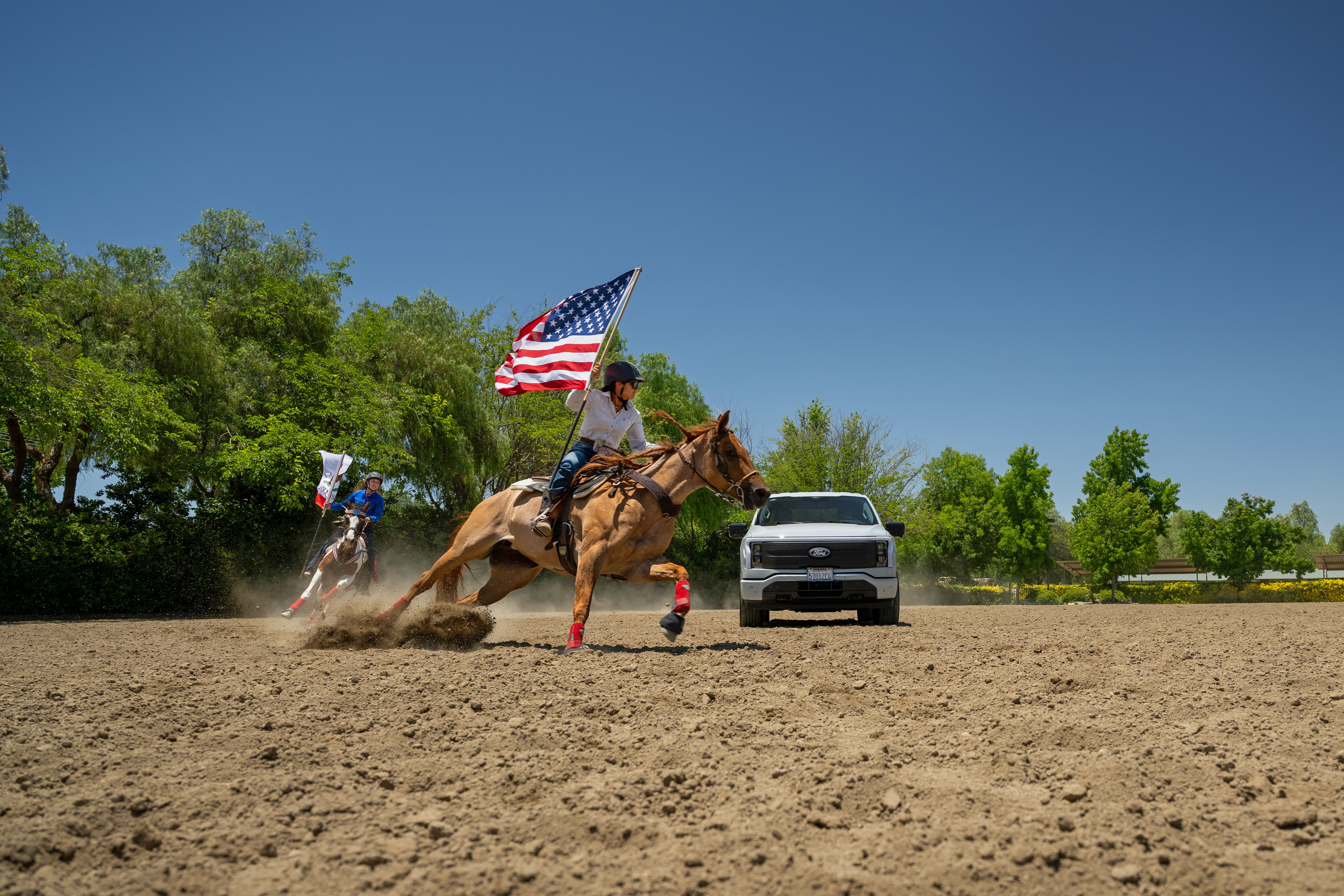 From hauling horses to hosting judges, the F-150 Lightning played a key role in the annual Mudslingers summer fundraiser held in Southern California.