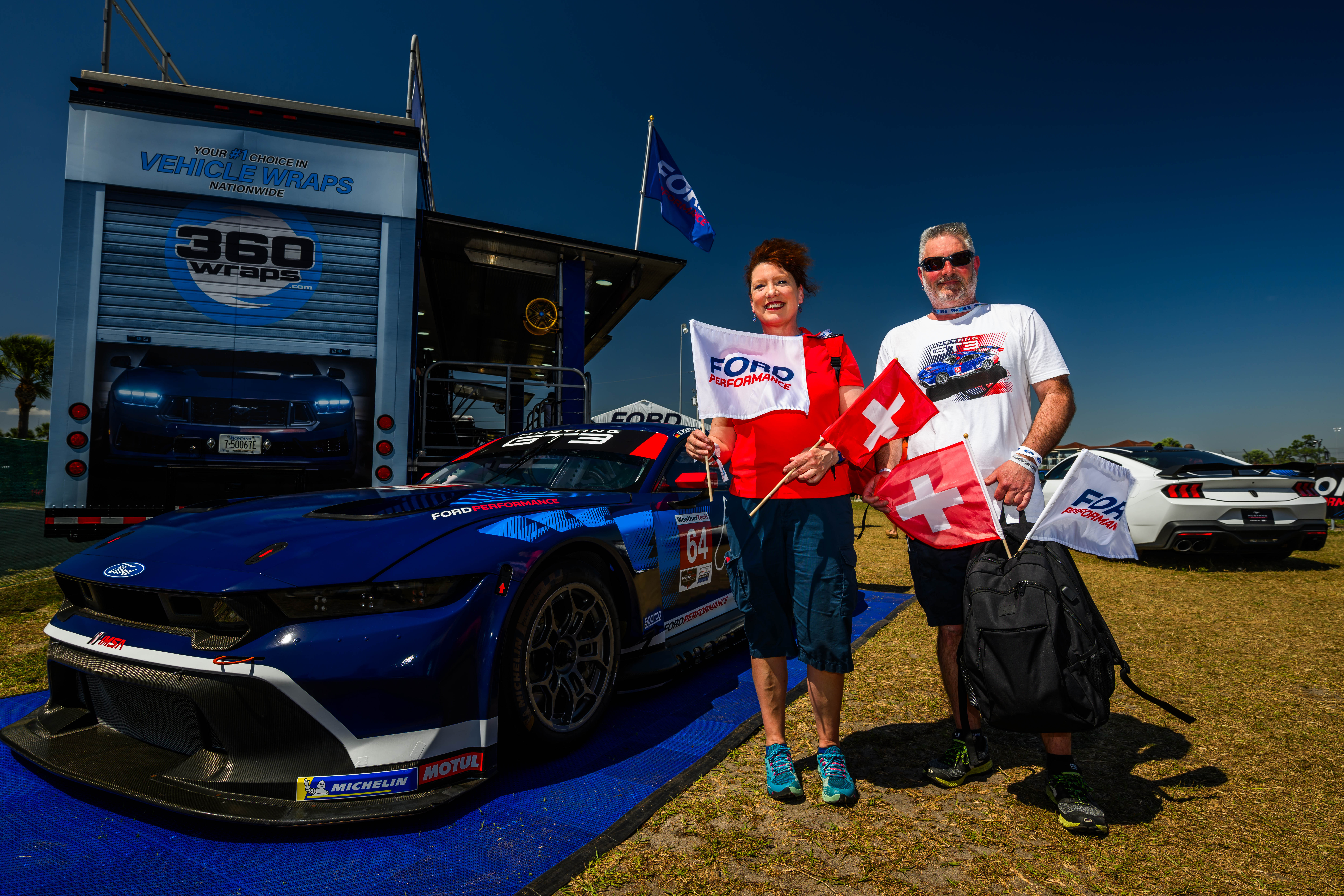 Mary Hohn and Pascal Fankhauser traveled nearly 5,000 miles, crossing the Atlantic Ocean from Geneva, Switzerland, to central Florida for a special reason: the Ford Mustang.