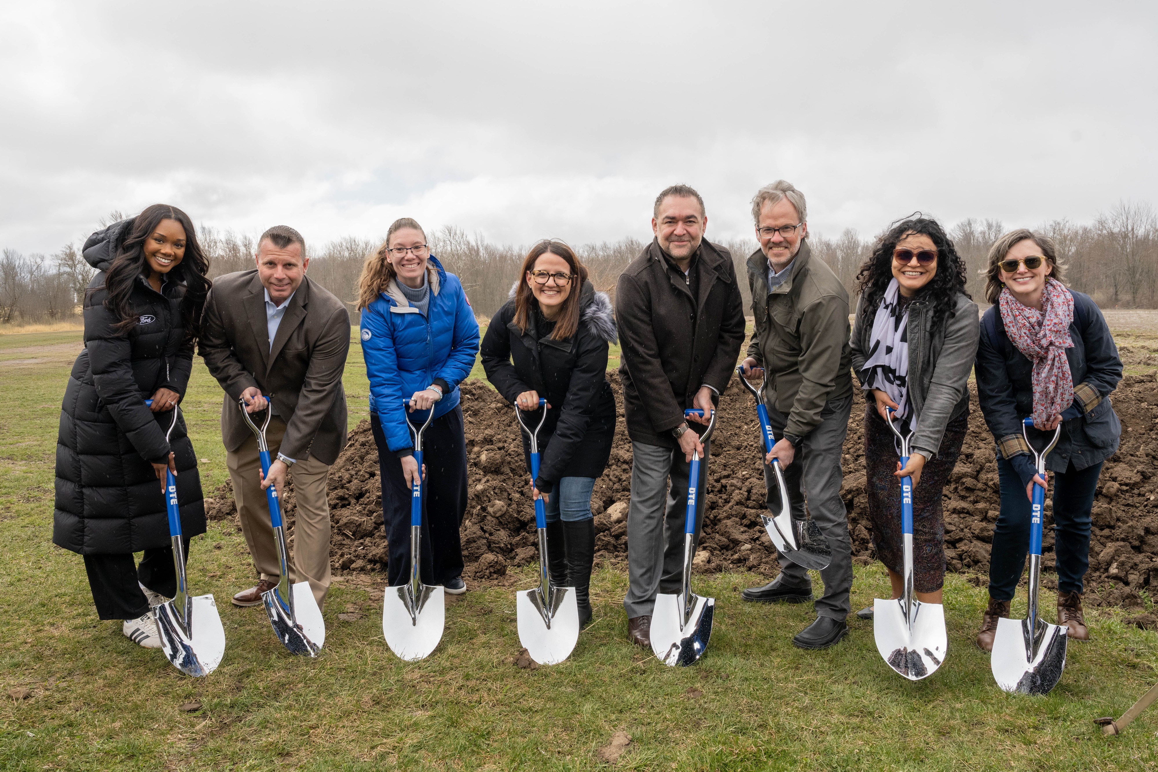 Ford employees participated in the groundbreaking to celebrate the start of construction of the Cold Creek Solar Park. 