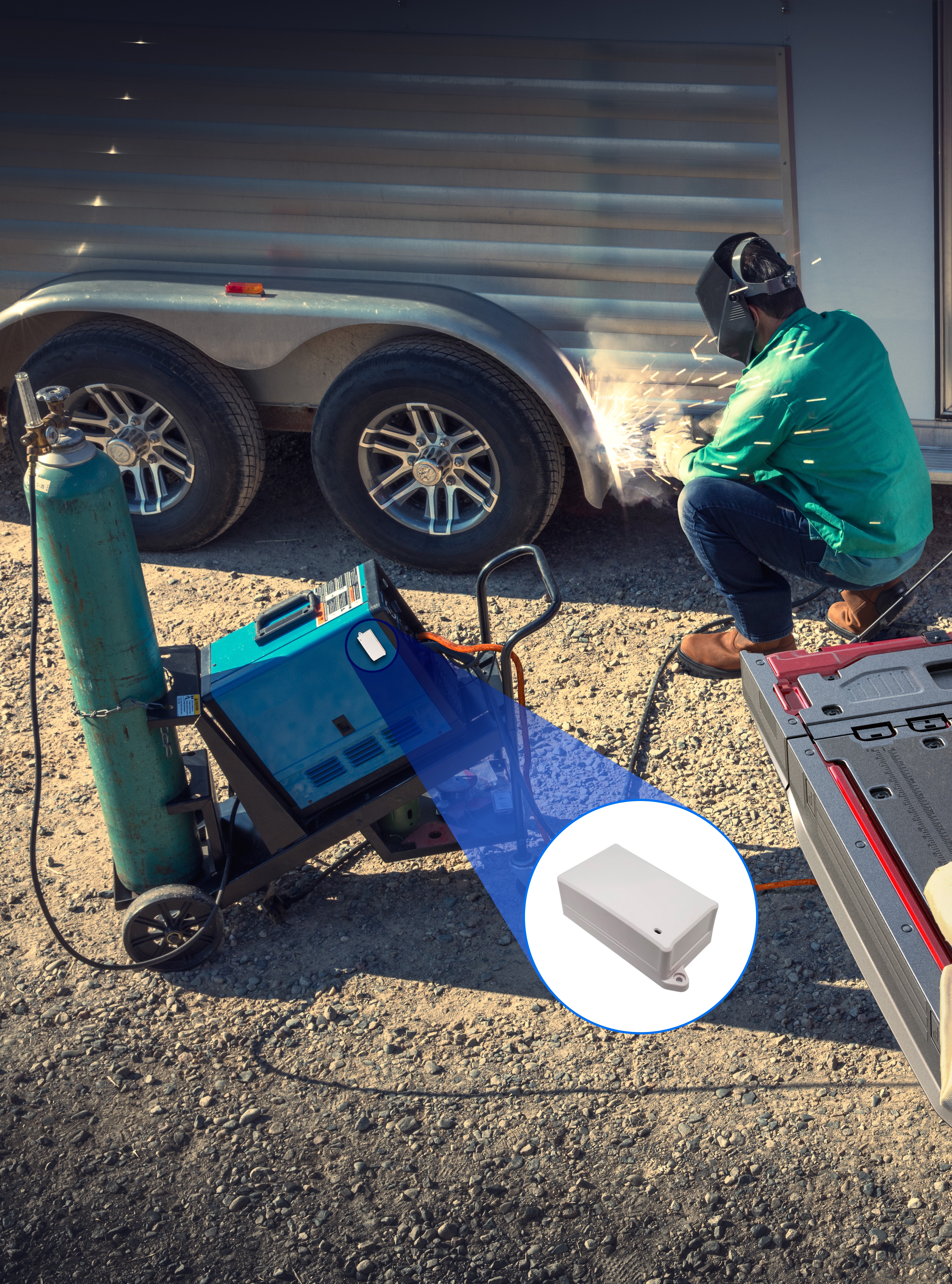 Once attached to equipment, Ford Pro’s new Asset Tracking device sends real-time location data via low bandwidth 5G to your Ford Pro Telematics software dashboard. 